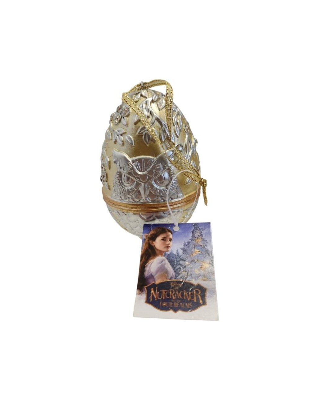 Disney The Nutcracker And The Four Realms Gold & Silver Owl Ornament With Gem Ac